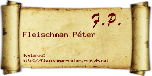 Fleischman Péter névjegykártya