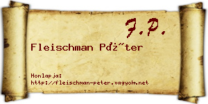 Fleischman Péter névjegykártya